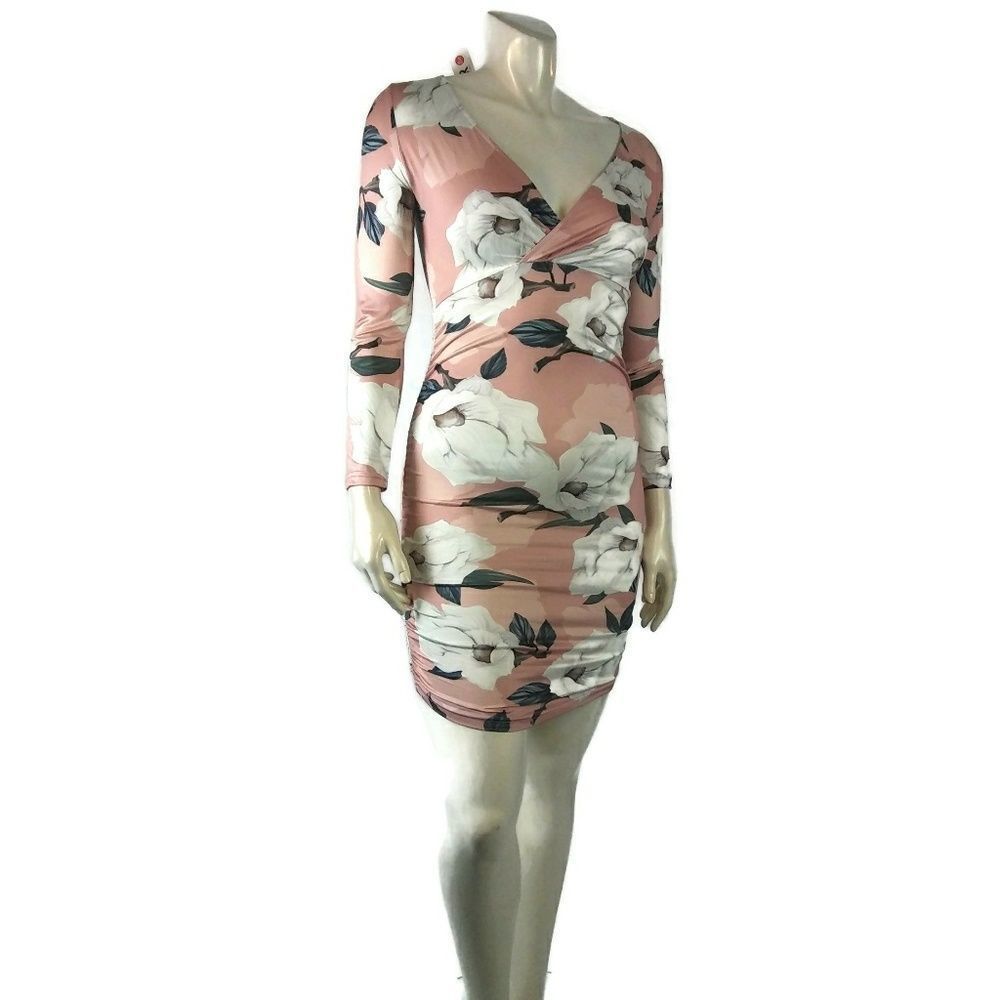 New! CBR Floral Fitted Small Long Sleeve Dress